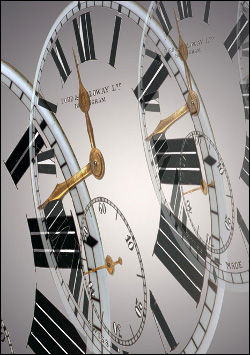 Clock faces.
