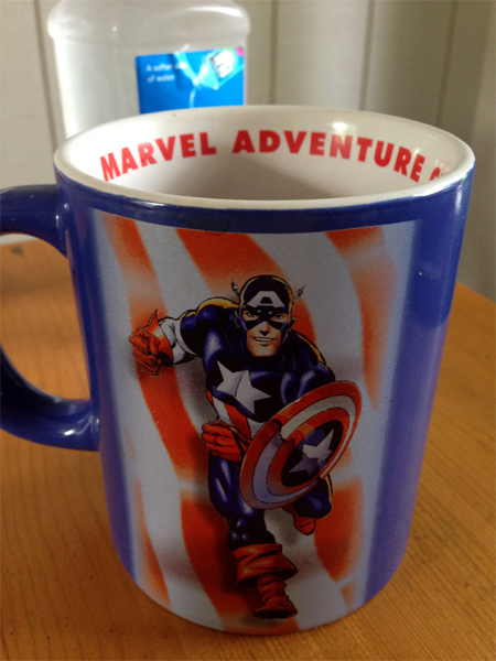 Deacon's Captain America Mug.