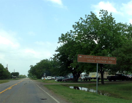 Arriving at Cooper Lake State Park.