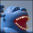 Inflatable blue ape.