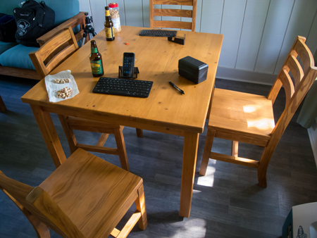 The Table in the Cabin at Cooper Lake State Park.
