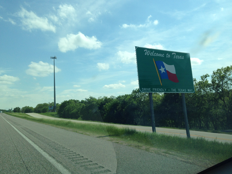 Welcome to Texas highway sign