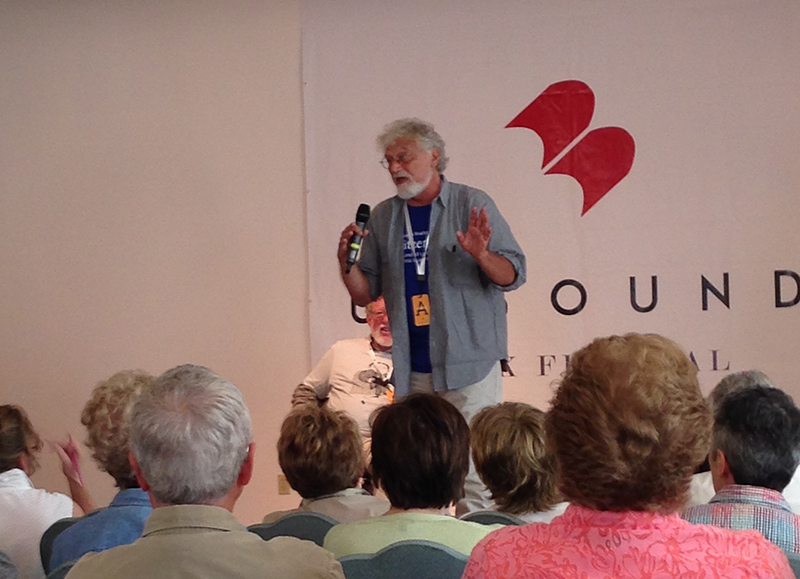 Bob Shacochis addressing the audience at the Unbound Book Festival