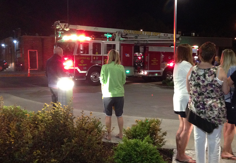 A firetruck at The Broadway hotel