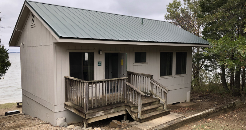 A cabin at Cooper Lake State Park