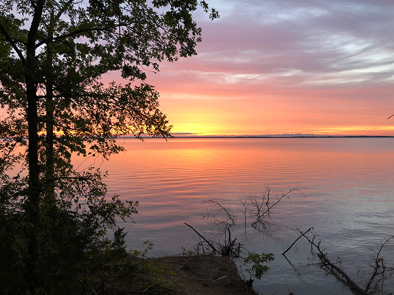 Cooper Lake State Park sunset.