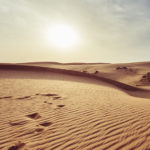 Hot sun and desert.