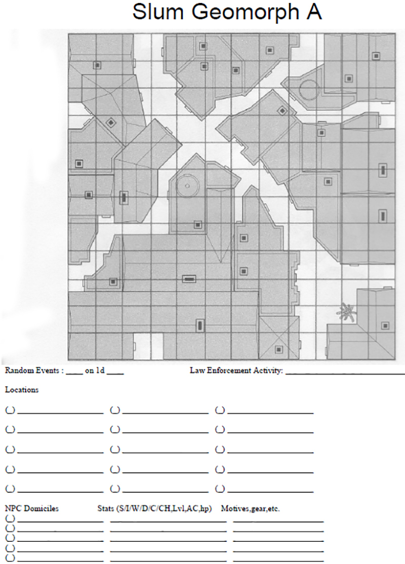 TSR's Lankhmar City of Adventure Geomorphs