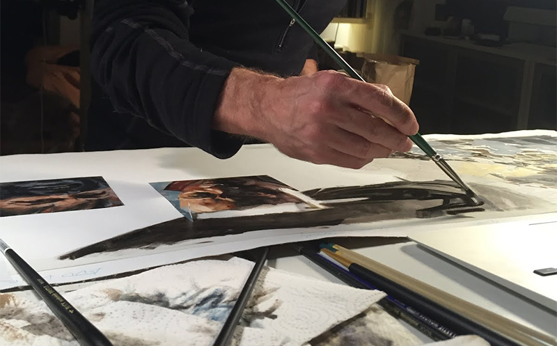 Greg Manchess's Hand While Painting