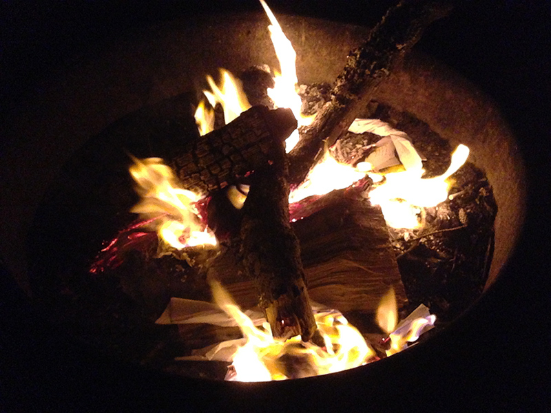 Saturday night campfire.