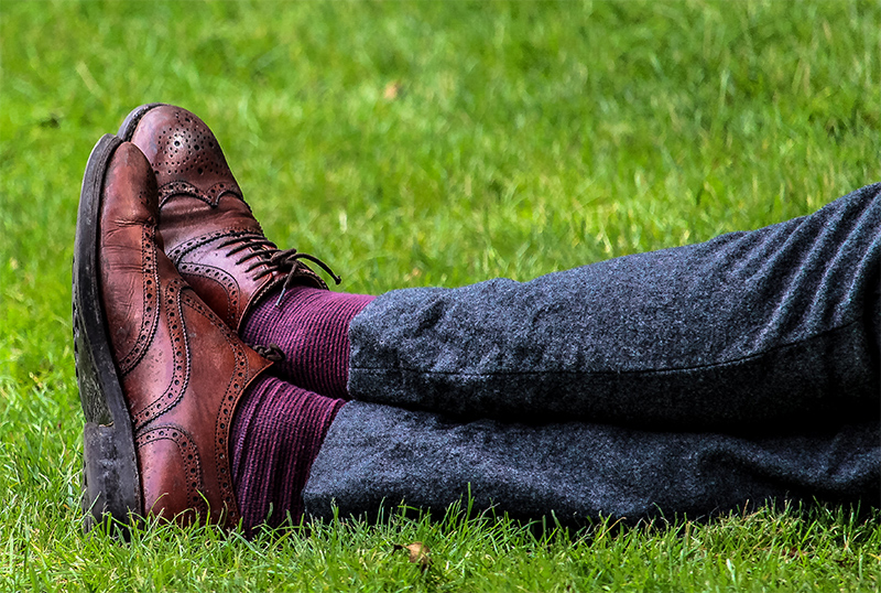 Relaxing in the grass