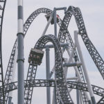 Twisting and turning roller coaster