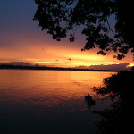 Sunrise over a lake