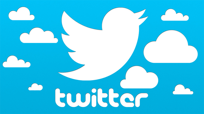 Twitter bird and clouds.