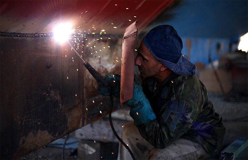 Welder working