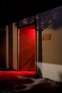 A very creepy door.