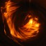 Swirling flames.