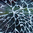 A shattered window.