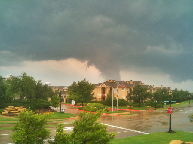 Tornado forming in the distance